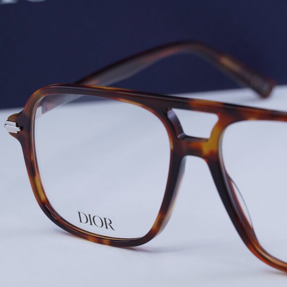 Dior Model DIORBLACKSUITO N3I 2500 Aviator 56mm Eyeglasses – Havana - Picture 3 of 10
